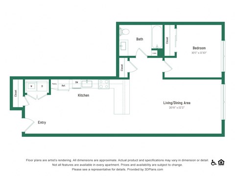 A3 one bedroom one bathroom